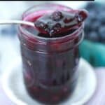 This best Homemade Blueberry Sauce recipe is the perfect topping for ice cream and pancakes as well as many other desserts. This easy blueberry recipe takes just 15 minutes to make.