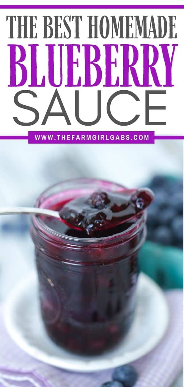 The Best Homemade Blueberry Sauce - The Farm Girl Gabs®