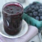 This best Homemade Blueberry Sauce recipe is the perfect topping for ice cream and pancakes as well as many other desserts. This easy blueberry recipe takes just 15 minutes to make.