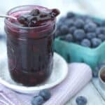 This best Homemade Blueberry Sauce recipe is the perfect topping for ice cream and pancakes as well as many other desserts. This easy blueberry recipe takes just 15 minutes to make.