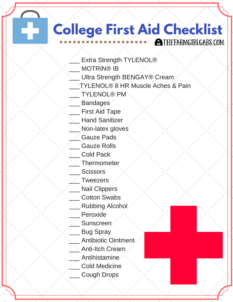 First Aid Kit Checklist / Checklist Making A First Aid Kit For Baby