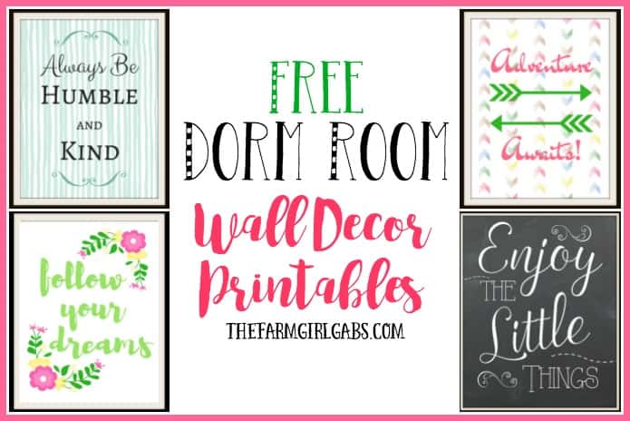 Dorm Room Wall Decor Printables - The Farm Girl Gabs®