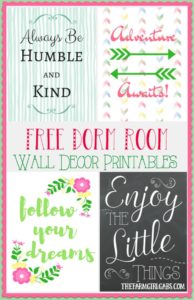 These free Dorm Room Wall Decor printables are the perfect way to accessorize your teen's dorm room. #AD #BTSwithHP