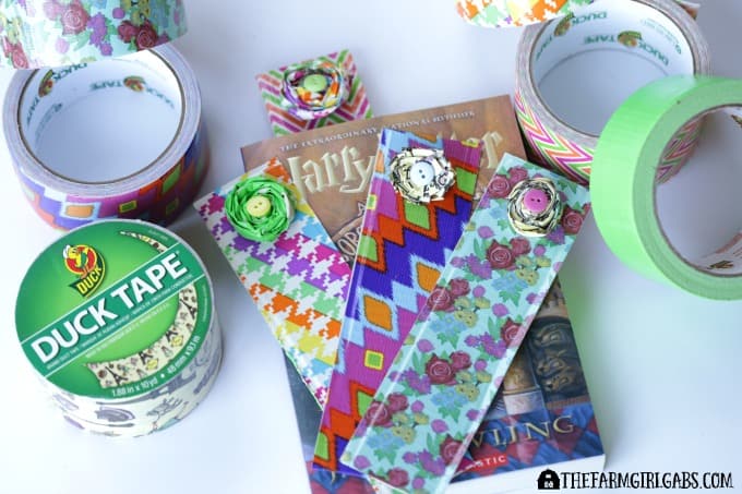 Duck Tape® Flower Bookmarks