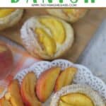 Nothing can go wrong on a day that starts out with these Peach Breakfast Danish made with puff pastry, fresh peaches and a sweet cheese filling. You will love this award-winning peach recipe. This easy breakfast danish is perfect to make when peaches are in season. This recipe can be served as a delicious peach dessert recipe or breakfast recipe.