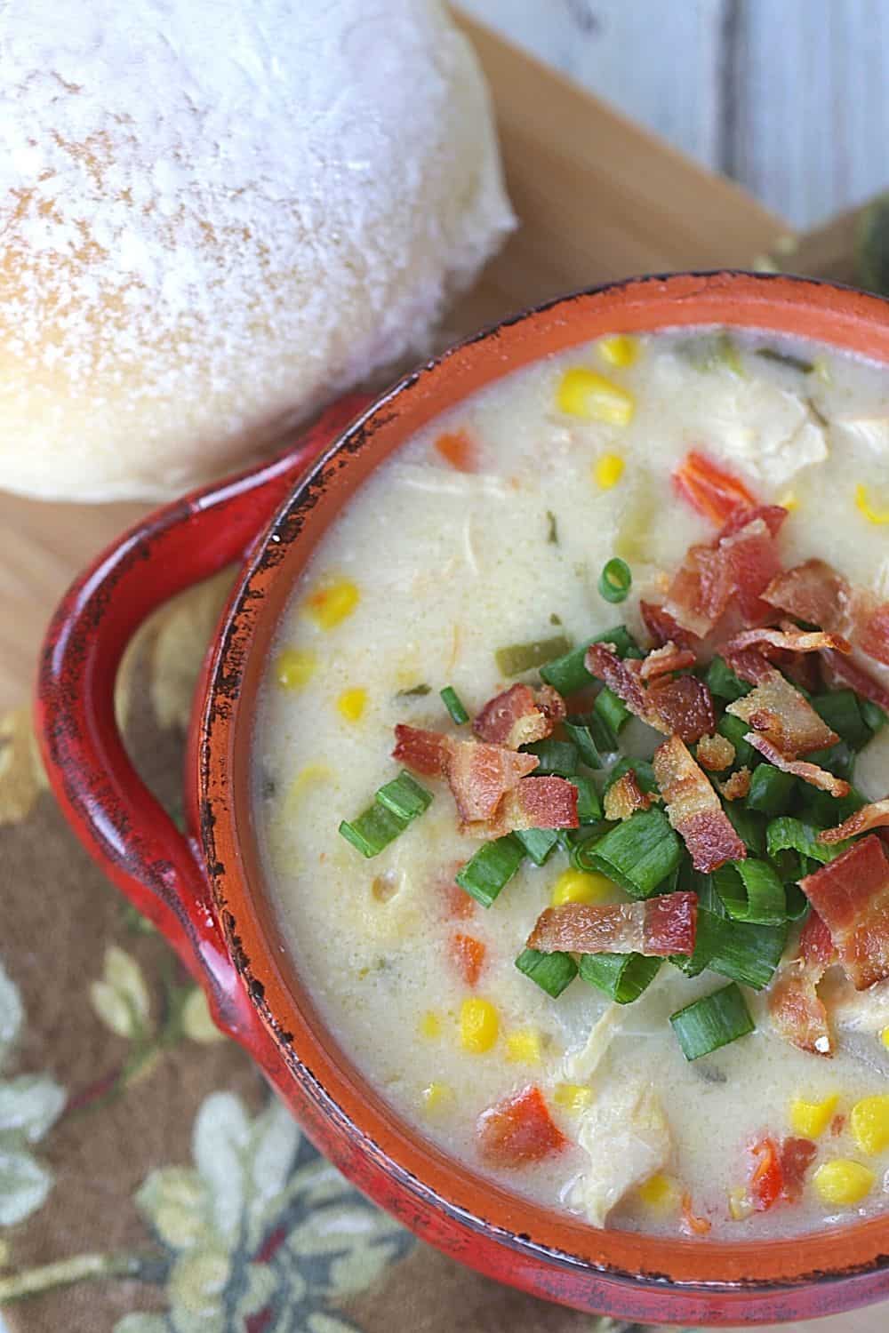 Easy Homemade Chicken Corn Chowder - The Farm Girl Gabs®