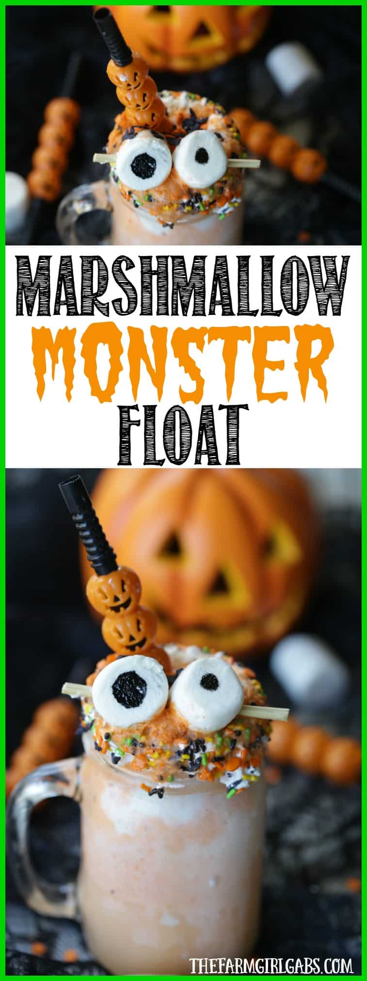 I Scream! You Scream! We will all be screaming for this delicious Halloween Marshmallow Monster Float! If you're a fan of an orange creamsicle, you are going to love this ice cream float!
