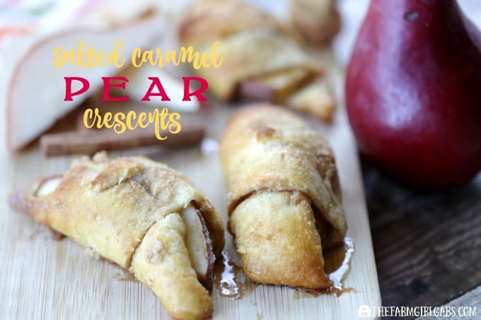 Salted Caramel Pear Crescents