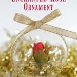 This simple DIY Beauty And The Beast Enchanted Rose Christmas Ornament is inspired by the upcoming live-action Beauty And The Beast Film. This is a fun Christmas craft for Disney fans of all ages.