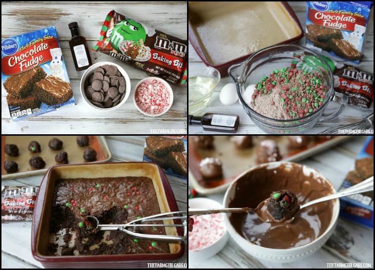 Fudge brownies and mint pair up to create these delicious Mint Fudge Brownie Truffles. This recipes is perfect for the holidays. #Ad #BakeInTheFun @Walmart