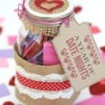 Looking for a fun gift idea to give to your spouse or partner? This Date Night In A Jar has a lot of fun date ideas for every budget!