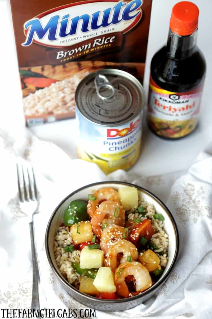 Hawaiian Shrimp Rice Bowl 30-Minute Meal - The Farm Girl Gabs®