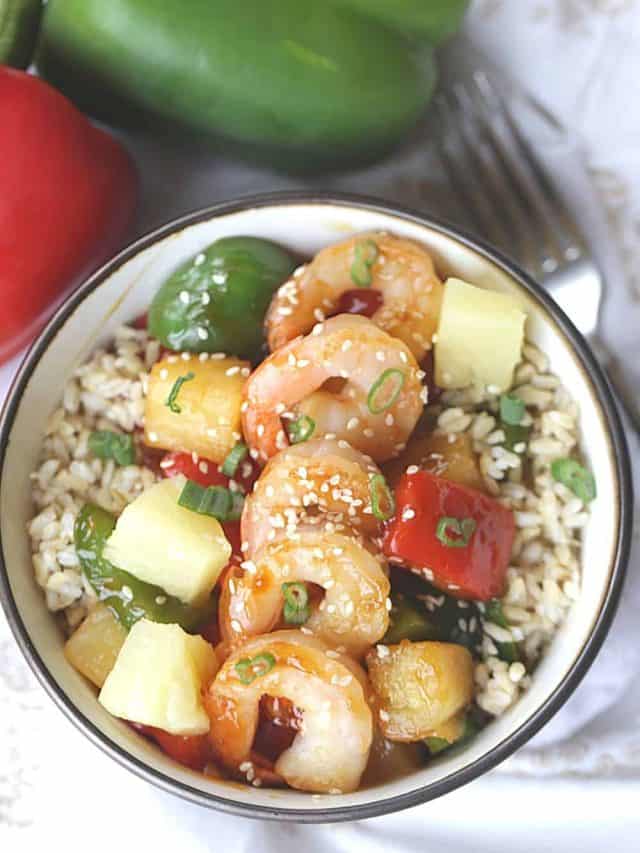 Easy Hawaiian Shrimp Rice Bowl Story - The Farm Girl Gabs®