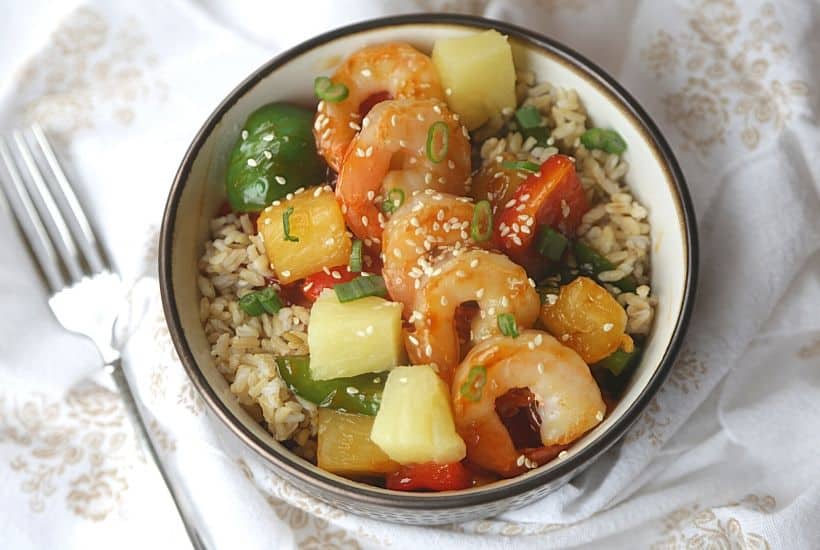Easy Hawaiian Shrimp Rice Bowl The Farm Girl Gabs®