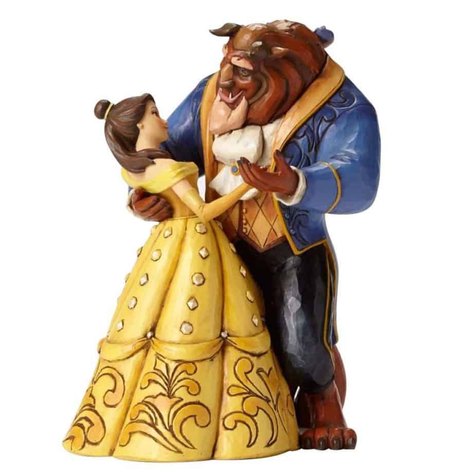 disney traditions carved by heart beauty and beast figurine