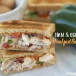 Serve breakfast in a flash with these ﻿Make Ahead Ham And Egg White Breakfast Sandwiches. #SandwichWithTheBest
