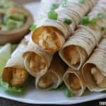 Feed a crowd this Cinco de Mayo with these delicious Baked Buffalo Chicken Flautas. This easy recipe is the perfect Mexcian night meal. Ad #GoTortillaLand