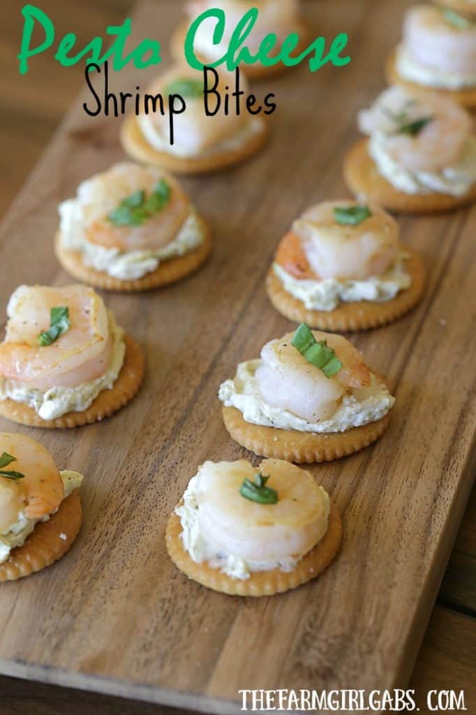 Looking for an easy appetizer recipe to serve any time of year? These easy Pesto Cheese Shrimp Bites are perfect for entertaining. #FreshRITZpiration #Ad #Appetizer #ShrimpRecipe #EasyRecipe #ChristmasParty