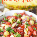 This Pineapple Pico de Gallo is the perfect way to add a sweet and zesty zip to your party. It's the perfect pico de gallo recipe to spice up your summer celebration. #picodegallo #pineapplesalsa #partyrecipe