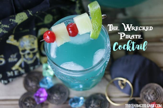 Celebrate summer and Captain Jack Sparrow with this refreshing Disney-Inspired Wrecked Pirate Cocktail!