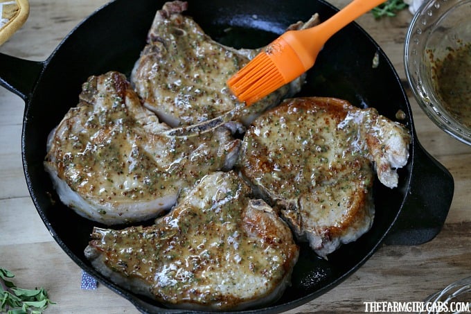 Be chef inspired at home with this easy and delicious Maple Mustard Pork Chops With Braised Mushrooms recipe made with Smithfield Prime Fresh Pork.