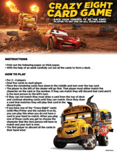 Cure summer boredom with the printable Cars 3 Coloring And Activity Sheets.