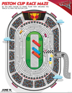 Cure summer boredom with the printable Cars 3 Coloring And Activity Sheets.