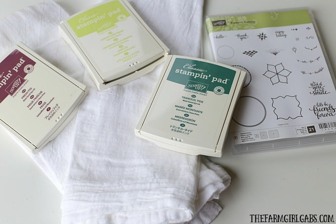 This easy DIY Stamped Friendship Tea Towel is the perfect gift from the heart. Make one to give and make one to keep.
