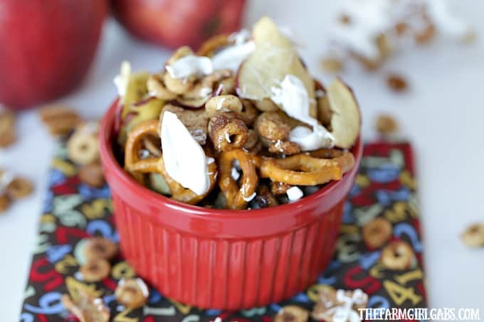 Celebrate the flavors of fall with this yummy Honey Nut Cheerios™ Apple Pie Snack Mix. It’s the perfect snack for your kids’ school lunch.