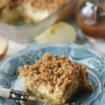 Apple season calls for the perfect fall recipe. These Apple Caramel Walnut Cheesecake Bars are a family favorite. #Ad #ExperienceScrubDots
