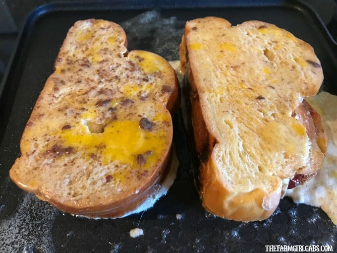 These Stuffed Peanut Butter And Jelly French Toast Sandwiches are a fun twist on the classic lunchbox favorite!