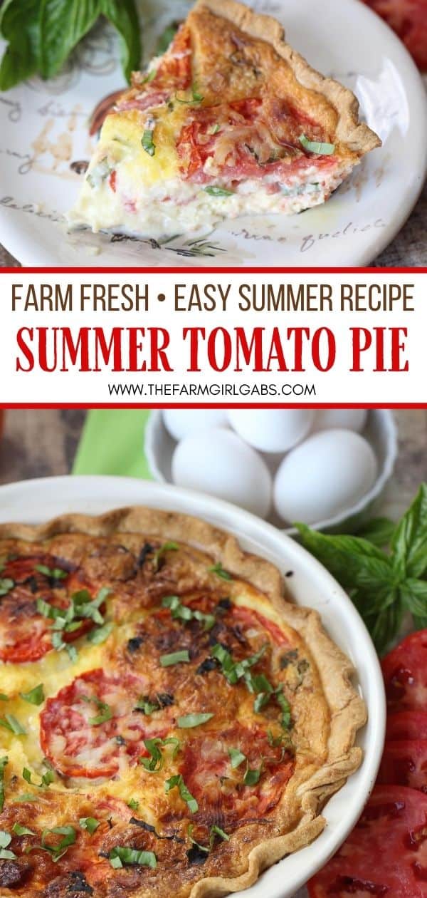 Tomato lovers rejoice! This easy Summer Tomato Pie recipe (or tomato quiche) is perfect for brunch, lunch or dinner. It's a great way to use all those ripe tomatoes from your garden or local farmers' market. This easy quiche recipe won't last long. Your family will love this easy summer recipe idea