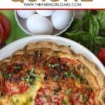 Tomato lovers rejoice! This easy Summer Tomato Pie recipe (or tomato quiche) is perfect for brunch, lunch or dinner. It's a great way to use all those ripe tomatoes from your garden or local farmers' market. This easy quiche recipe won't last long. Your family will love this easy summer recipe idea