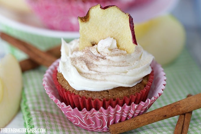 These easy Apple Spice Cupcakes are full of sweet apples and lots of spice. They are the perfect fall treat.