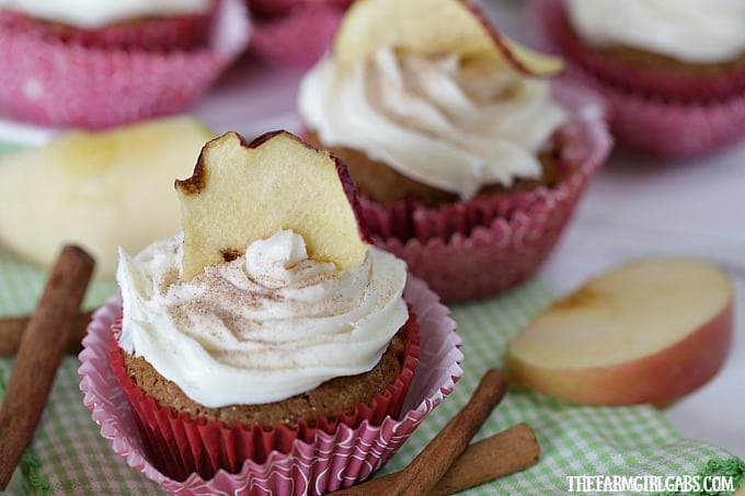These easy Apple Spice Cupcakes are full of sweet apples and lots of spice. They are the perfect fall treat.