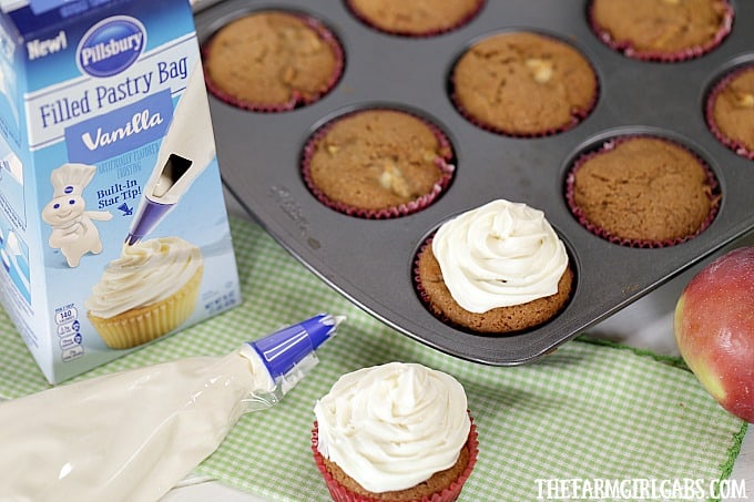 These easy Apple Spice Cupcakes are full of sweet apples and lots of spice. They are the perfect fall treat.