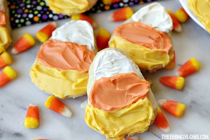 It's not fall without candy corn! These Candy Corn Cookies are a fun Halloween treat you can easily make. This recipe will be a hit at your fall or Halloween party!
