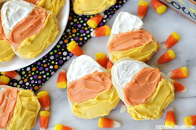 It's not fall without candy corn! These Candy Corn Cookies are a fun Halloween treat you can easily make. This recipe will be a hit at your fall or Halloween party!