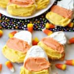 It's not fall without candy corn! These Candy Corn Cookies are a fun Halloween treat you can easily make. This recipe will be a hit at your fall or Halloween party!