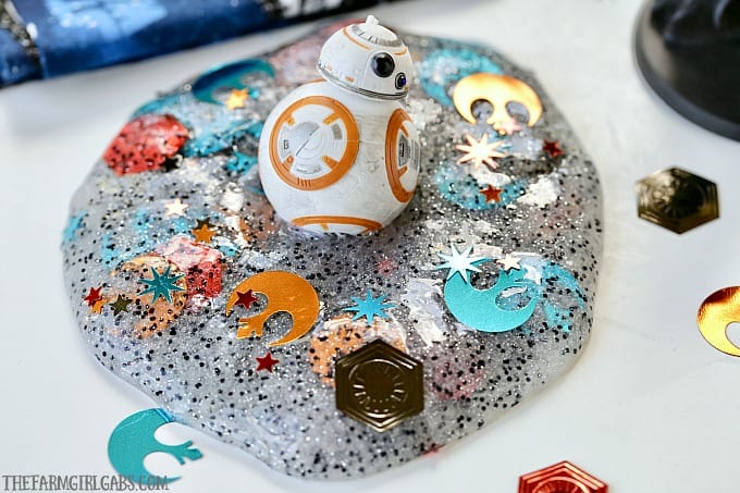The force is strong with this slime project! No matter which side you're on, you'll rule the galaxy with this easy DIY Star Wars Slime.