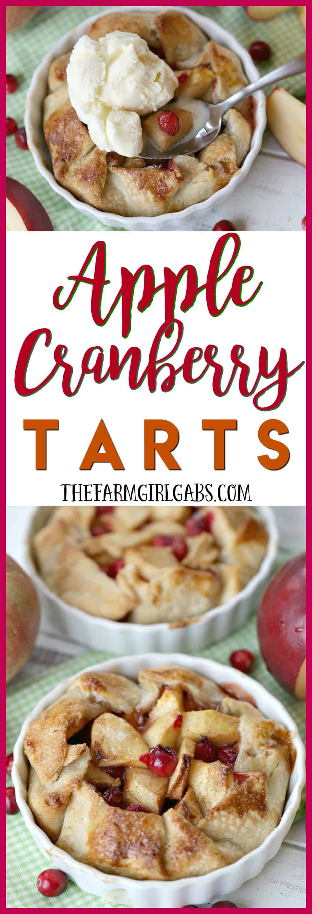 Sweet apples and tart cranberries collide to make these delicious Apple Cranberry Tarts. This is the perfect recipe for your fall celebration. #Ad #FreshWorksFreshness