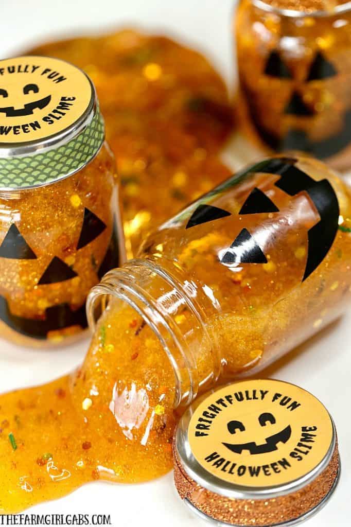 Add some spooky slimy fun to your Halloween party with these fun Halloween Slime Party Favors!
