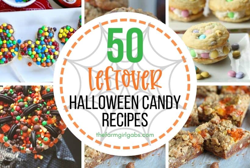 Do you have a boatload of leftover Halloween candy staring you in the face? Here are 50 fun and delicious dessert Recipes To Make With Leftover Halloween Candy. These Halloween treats are a great way to use up all the candy from your Trick or Treaters. Everyone will love these Halloween recipes. #halloweencandy #halloweentreats #halloweenrecipe