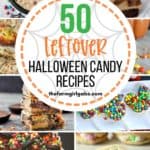 Do you have a boatload of leftover Halloween candy staring you in the face? Here are 50 fun and delicious dessert Recipes To Make With Leftover Halloween Candy. These Halloween treats are a great way to use up all the candy from your Trick or Treaters. Everyone will love these Halloween recipes. #halloweencandy #halloweentreats #halloweenrecipe