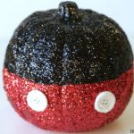 Oh boy! Make your Disney Halloween swell with this easy DIY Mickey Mouse Glitter Pumpkin.