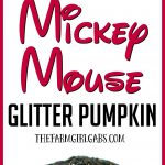Oh boy! Make your Disney Halloween swell with this easy DIY Mickey Mouse Glitter Pumpkin.