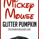 Oh boy! Make your Disney Halloween swell with this easy DIY Mickey Mouse Glitter Pumpkin.