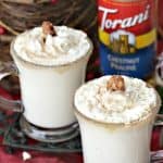 Warm up with a mug of Chestnut Praline White Hot Chocolate. Save money by making your own drink recipes at home using Torani Syrups!