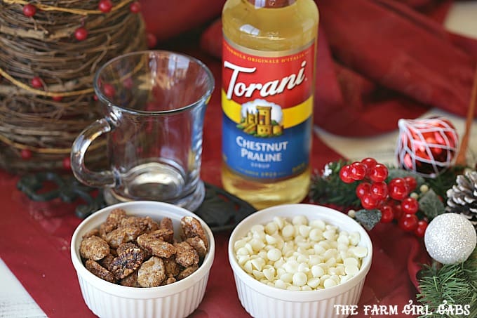 Warm up with a mug of Chestnut Praline White Hot Chocolate. Save money by making your own drink recipes at home using Torani Syrups!