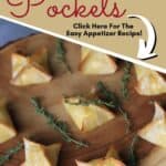 Roasted Chicken & Ricotta Pockets are an elegant, yet easy appetizer that is perfect to make for any occasion. Made with wonton wrappers, this hors d’oeuvres recipe is made with rotisserie chicken.